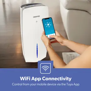 GEEPAS Smart 2-in-1 Air Purifier and Humidifier 8 Hour Timer Wifi Eanbled