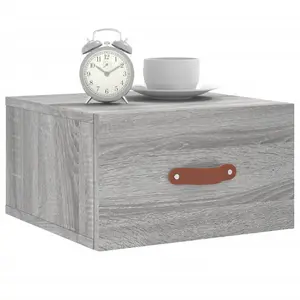 Berkfield Wall-mounted Bedside Cabinets 2 pcs Grey Sonoma 35x35x20 cm