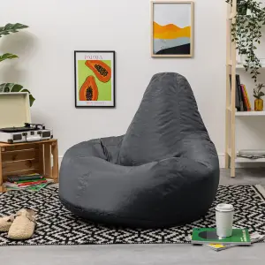 Veeva Recliner Gaming Bean Bag Chair - Charcoal