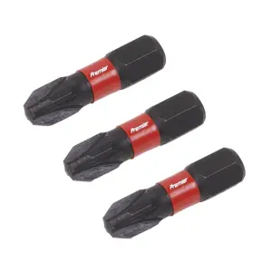 Sealey Pozi 3 Impact Power Tool Bits Forged From S2 Steel 25mm 3 Pieces AK8209