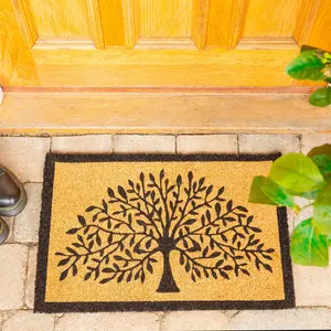 Coir Door Mat - Tree of Life (Set of 2) Rectangle 40 x 60 cm