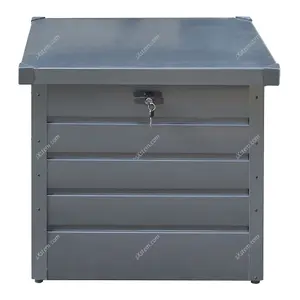 200L Metal Garden Storage Box Patio Box with Twist Grip Cylinder Lock, and Anthracite Finish