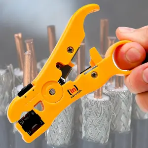 Compression Tool Coaxial cable Stripper Crimper 20 Connectors ct100 RG6 wf100