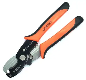 GOBEST cable cutter,wire cable stripper 180mm, AWG 16-8, 1.6-3.2 mm GB-0037)