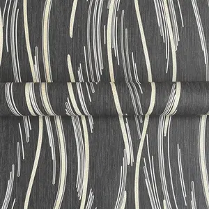 Shimmer Wave Wallpaper Black / Gold World of Wallpaper AF0023