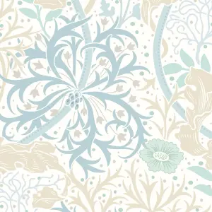 Hoopla Walls Seaweed Garden Soft Blue Smooth Matt Wallpaper