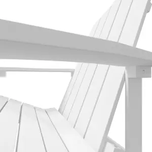 Berkfield Garden Adirondack Chair HDPE White