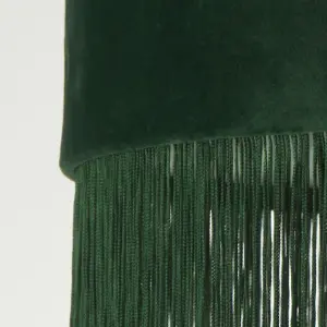 Lighting Collection Velvet Fringe Shade Green