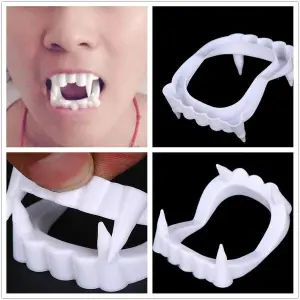 Pack of 12 - Halloween White Vampire Teeth, Great for Surprise Children's