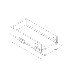 GoodHome Soto Soft-close Drawer box (W)300mm