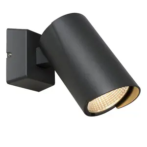 Lucide Manal Modern Wall Spotlight Outdoor - LED - 1x12W 3000K - IP65 - Anthracite