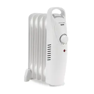 Geepas 5 Fin Oil Filled Radiator Heater for Instant Heating White