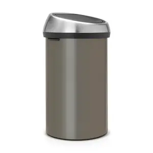 Brabantia 60 Litre Touch Bin Platinum / Matt Steel