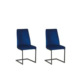 Caldicott Upholstered Dining Chair (Set of 2) Blue