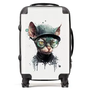 Cornish Rex Cat Splashart Suitcase - Cabin