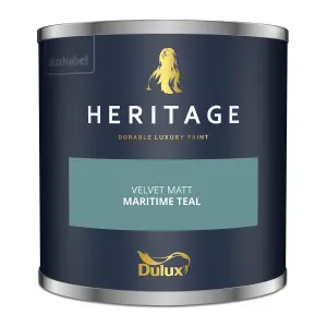 Dulux Trade Heritage Maritime Teal Matt Wall paint, 125ml Tester pot