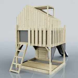 PolarPlay Kids Scandinavian Style Climbing Platform & Playhouse with Slide - Astrid Mist