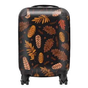 Autumn Leaves And Pinecones Suitcase - Small