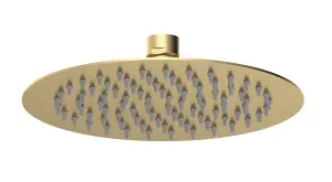 Round Fixed Head, 200mm - Brushed Brass