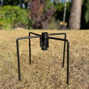 Set of 2 Bird Feeding Station Stabilisers Stand Bases (Black)