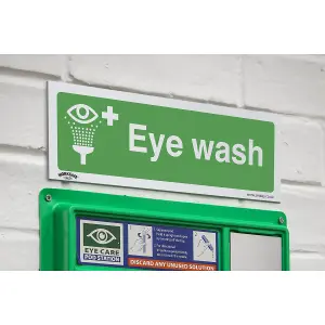 Sealey Safe Conditions Safety Sign Eye Wash Rigid Plastic Pack of 10 SS58P10