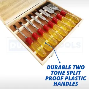 8pc Wood Chisel Set Hardened Blade Storage Case High Quality DIY Tool Set Polish