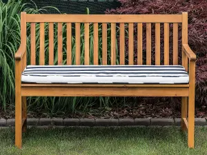 Garden Bench with Cushion VIVARA Certified Acacia Wood Navy Blue