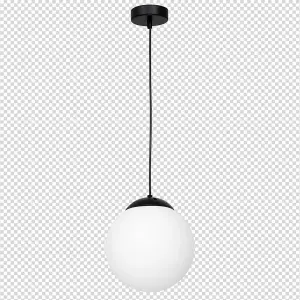 Milagro Lima Hand Made Designer Pendant Lamp Matt Black And Cool White