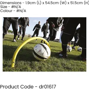 3 PACK - Spiked Outdoor Passing Arc - 50 x 30cm Football Accuracy Training Hoop