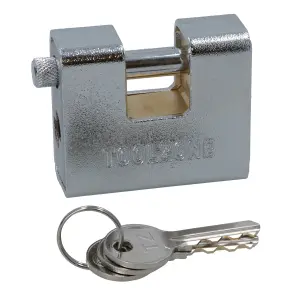 63mm Armoured Container Padlock Shutter Lock Security Solid Shed 3 Keys