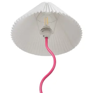 Metal Floor Lamp Pink and White JIKAWO