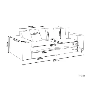 3 Seater Sofa Black GLORVIKA II