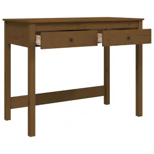 Berkfield Desk with Drawers Honey Brown 100x50x78 cm Solid Wood Pine