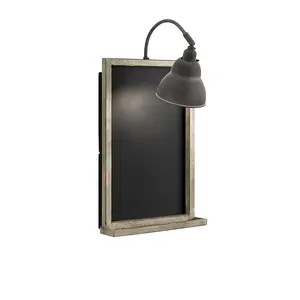 Wall Light Chalk Board & Chalk Holder Goose Neck Weathered Zinc LED E27 60W