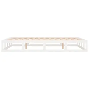 Berkfield Bed Frame White 120x200 cm Solid Wood