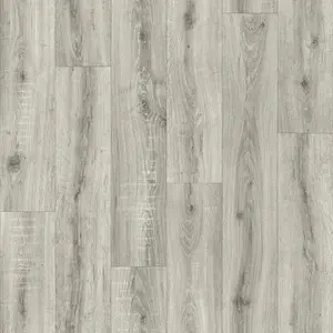 Grey Modern Wood Effect Anti-Slip Vinyl Flooring for Home, Shops, Offices, 5.0mm Thick Vinyl Sheet-7m(23') X 4m(13'1")-28m²