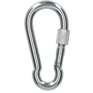 Carabiner Carbine Hook with Screw Gate 10mm MARINE GRADE Stainless Steel