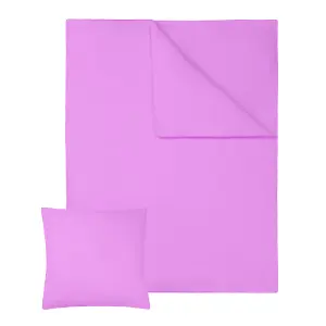 Bedding set cotton sheets 135x200cm 2 PCs - purple