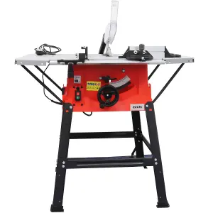 Excel 250mm Table Saw 240V/1800W with Legstand Side Extensions & Blade