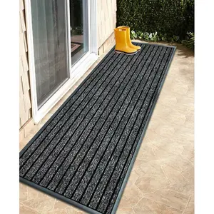 Non-Slip Indoor Outdoor Door Mat Grey / Rectangle 45 x 75 cm