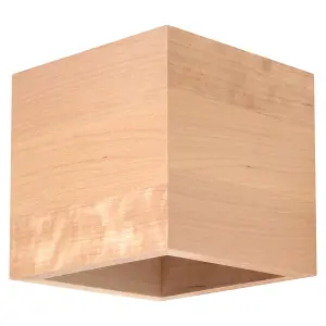 Quad Wood Natural 1 Light Classic Wall Light