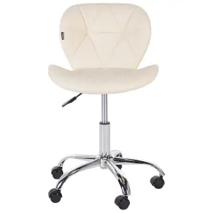 Beliani Retro Desk Chair Beige VALETTA