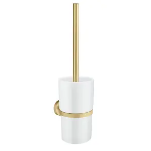 Smedbo Wall Mounted Toilet Brush and Porcelain Container