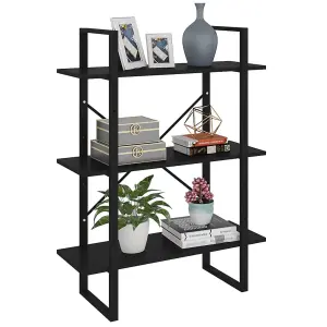 Berkfield Book Cabinet Black 80x30x105 cm Engineered Wood