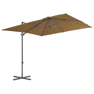 Berkfield Outdoor Umbrella with Portable Base Taupe