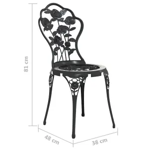 Berkfield Bistro Chairs 2 pcs Cast Aluminium Black