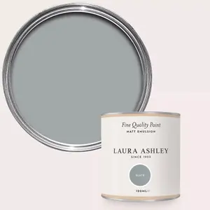 Laura Ashley Slate Matt Emulsion Paint Sample