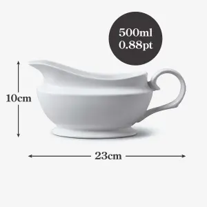 WM Bartleet & Sons Porcelain Gravy & Sauce Boat, 500ml