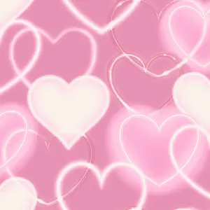 Neon Heart Pink & Red Wallpaper E100236AH