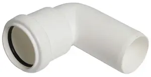 FloPlast 245452 White Push-fit 90° Waste pipe Conversion bend (Dia)40mm